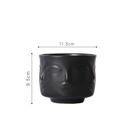 Modern Abstract Art Vase Face Pots Ceramic Flower Pot For Creative Floral Arrangements For Living Room Table Dining Room Windowsill Nordic Home Decor