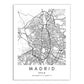 London Paris New York City Map Wall Art Fine Art Canvas Print CUSTOM City Map Picture Minimalist Black White Nordic Style Home Office Interior Decor
