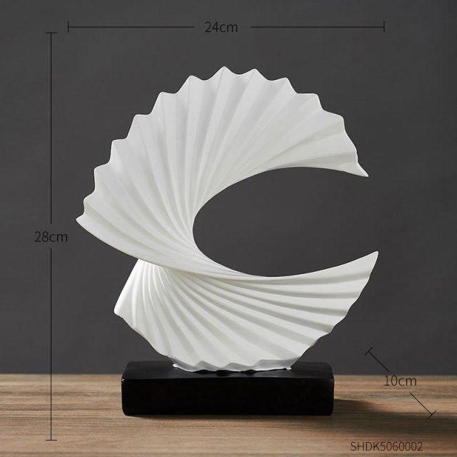 Abstract Twisted Flowing Formations Modern Art Sculpture Ornament Decoration For Luxury Living Room Table Bookshelf Mantelpiece Nordic Home Decor