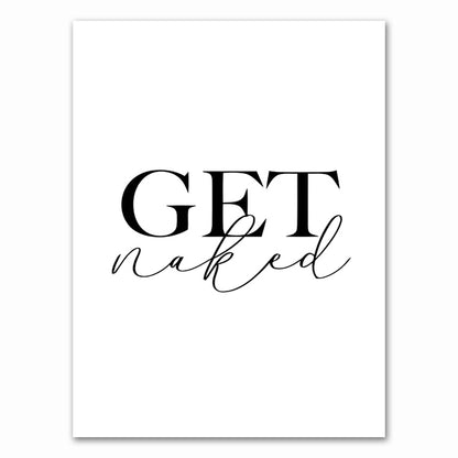 Get Naked And Relax Posters Bathroom Wall Art Fine Art Canvas Prints Minimalist Nordic Style Toilet Life Pictures For The Bathroom Bedroom Wall Art Decor