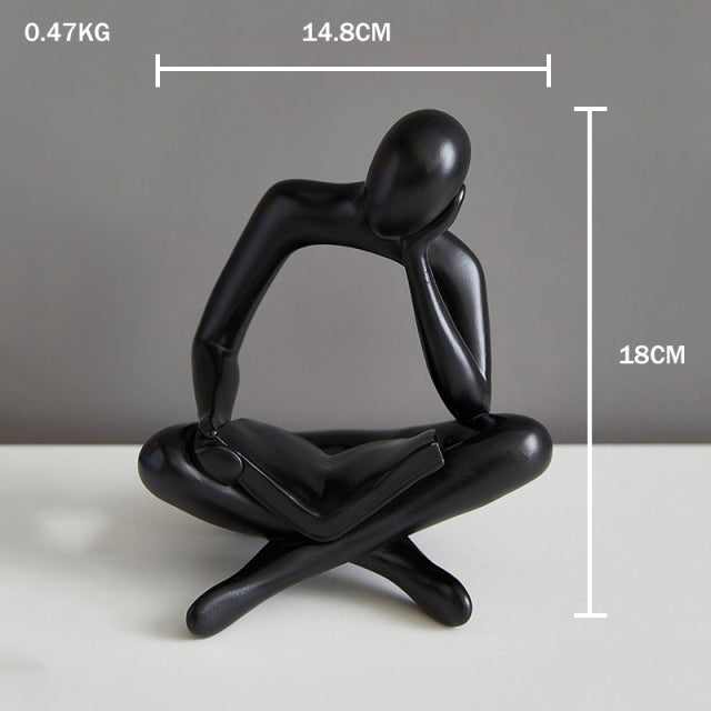 Reading Men Abstract Statues Miniature Figurines Resin Sculpture Decorative Ornaments For Living Room Coffee Table Mantlepiece Nordic Home Decor