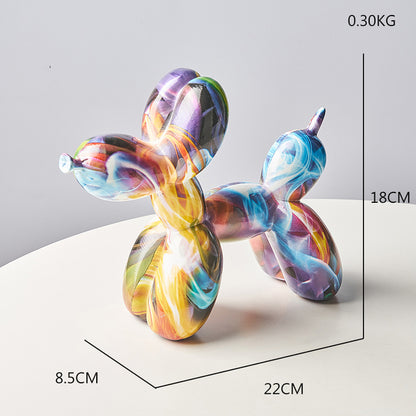 Multicolor Balloon Dog Statues Abstract Animal Ornaments Modern Miniature Art Sculptures Decoration For Living Room Bedroom Nordic Home Decor