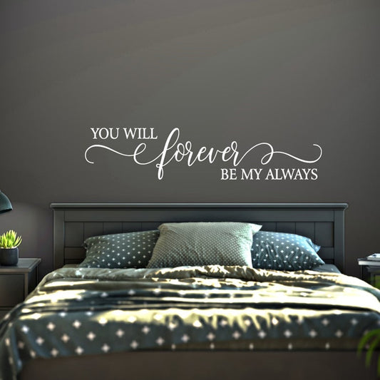 Love Quotation Wall Art Mural For Above The Bed Removable Self Adhesive Decorative Solid Color PVC Wall Decal For Bedroom Creative DIY Home Decor
