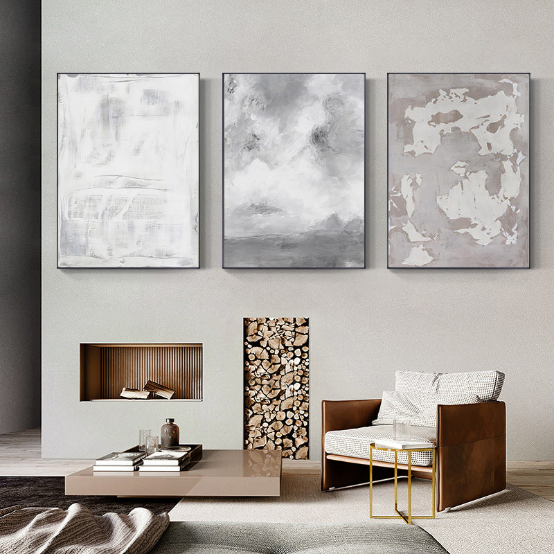 Minimalist Urban Abstract Wall Art Fine Art Canvas Prints Modern Shades Of Gray Beige Pictures For Loft Living Room Contemporary Nordic Art Decor