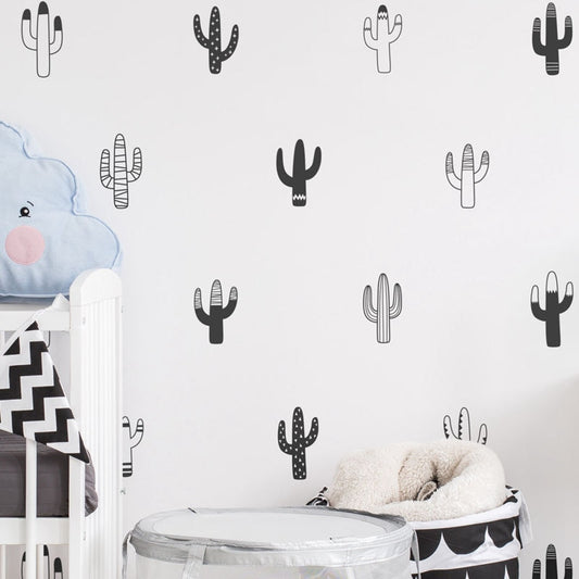 Little Cactus Wall Decals Nordic Style Nursery DIY Wall Decor Removable Vinyl Matt PVC Stickers For Creative Kids Room Wall