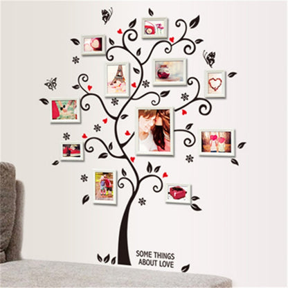 Some Things About Love Family Photo Wall Art Decor DIY Photo Tree Wall Sticker For Family Room Living Room Bedroom 1m x 1.2m Wall Decal