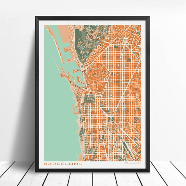Abstract City Maps Wall Art Famous City Paris New London Stockholm Fine Art Canvas Prints Modern Pictures For Living Room Home Office Interior Decor