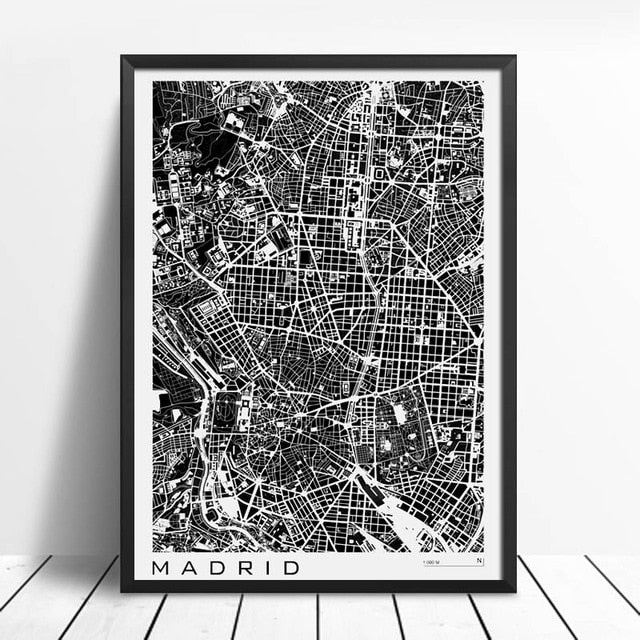 Abstract City Maps Wall Art Famous City Paris New London Stockholm Fine Art Canvas Prints Modern Pictures For Living Room Home Office Interior Decor