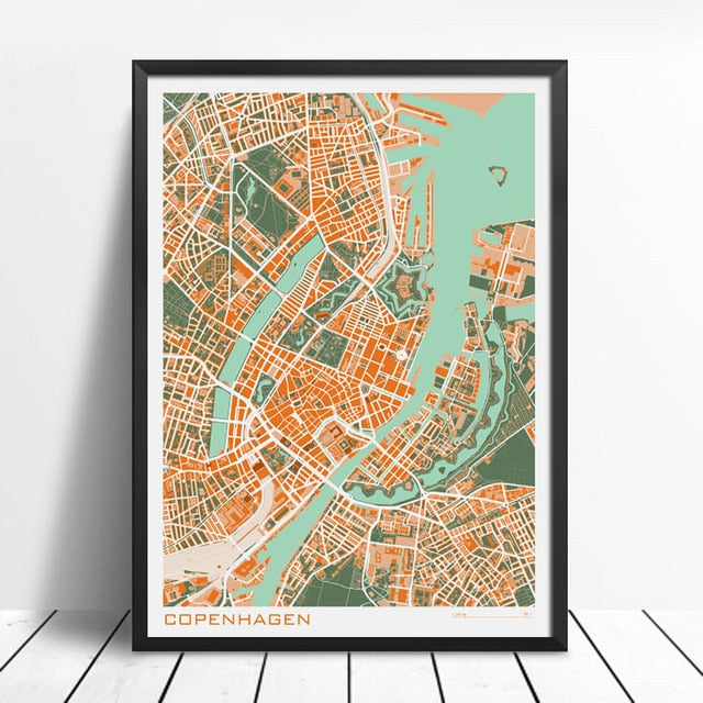 Abstract City Maps Wall Art Famous City Paris New London Stockholm Fine Art Canvas Prints Modern Pictures For Living Room Home Office Interior Decor