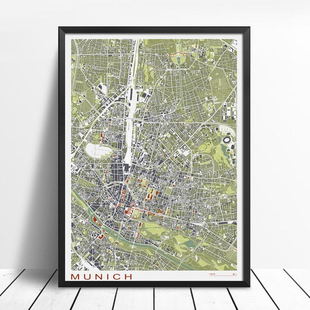 Abstract City Maps Wall Art Famous City Paris New London Stockholm Fine Art Canvas Prints Modern Pictures For Living Room Home Office Interior Decor