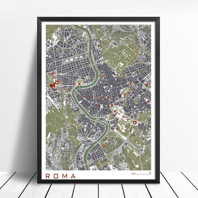 Abstract City Maps Wall Art Famous City Paris New London Stockholm Fine Art Canvas Prints Modern Pictures For Living Room Home Office Interior Decor