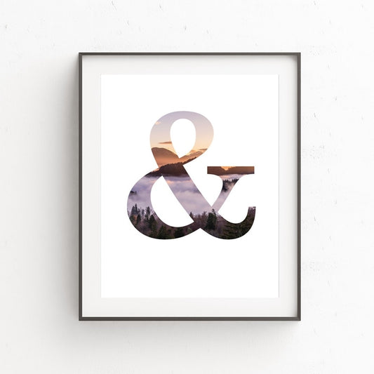 Colorful Ampersand Wall Art Symbol Nordic Minimalist Letter Art Fine Art Canvas Prints Pictures For Modern Home Or Office Interior Decoration