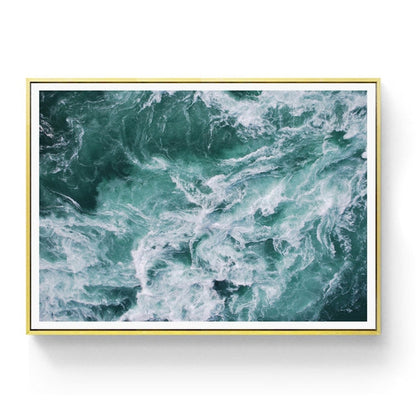 The Ocean Waves Wall Art Nordic Seascape Blue Sea Travel Dreams Fine Art Canvas Prints Pictures For Modern Home or Office Interior Decoration