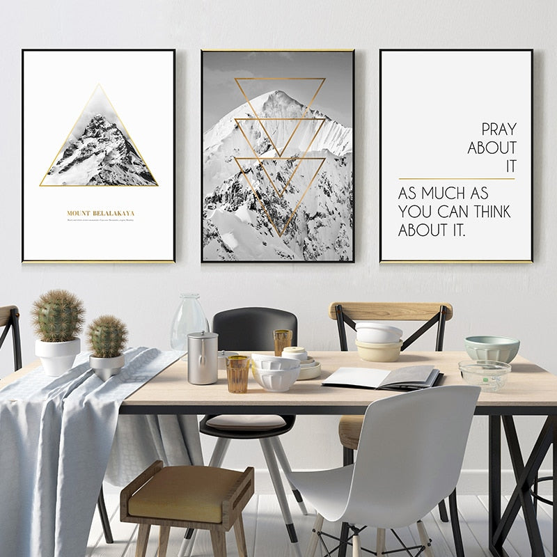 Mount Belalakaya Motivation Quotation Mountain Wall Art Nordic Style Fine Art Canvas Prints Minimalist Pictures For Modern Home Office Interior Decor