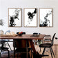 Abstract Black Ink Canvas Poster Water Art Black and White Paintings Modern Photographic Prints For Offices Salons and Modern Home Decor