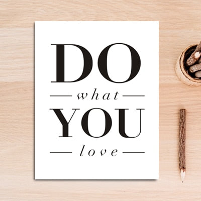 do what you ストア love ポスター