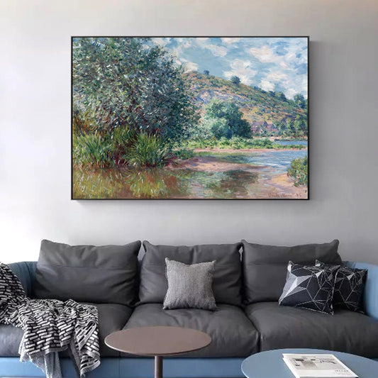 Claude Monet Landscape At Port Canvas Painting Posters Prints Reproduction Impressionist Wall Art Picture for Bedroom Unframed