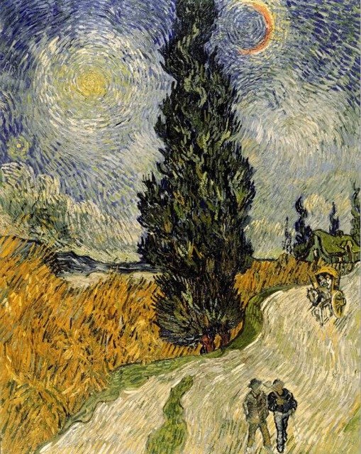 VINYL STICKER - Starry Night Over the Rhone Vincent Van Gogh Famous  Painting Art