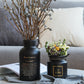 Scandinavian Black Glass Vases Nordic Style Hydroponics Home Decor Tabletop Plant Flower Pots Wedding Gift Nordic Table Decoration 3 Sizes