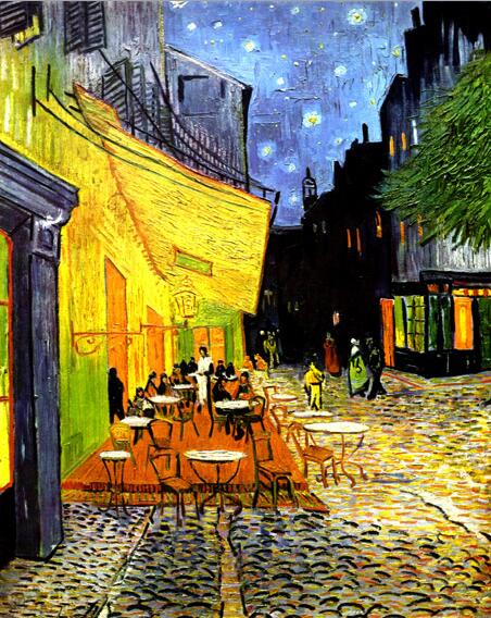 Vincent Van Gogh, Café Terrace at Night, Poster Famous Painting Wall Art Canvas Print Fine Art Poster for Living Room Modern Home Decoration