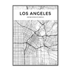 City Wall Map Art Posters Modern City Map Art Abstract Minimalist Black White Canvas Posters Prints Pictures for Modern Home Office Decoration