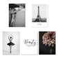 Ballet Girl Dancing Gallery Wall Art Stylish Minimalist Nordic Style Inspirational Quotation Floral Fine Art Canvas Prints Modern Home Decor