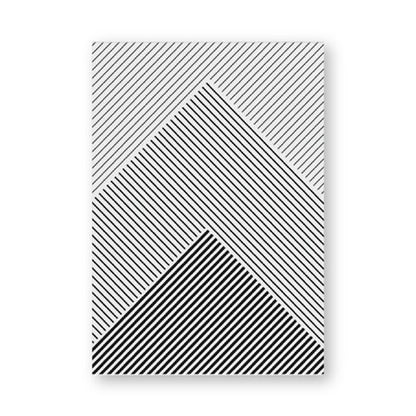 Modern Abstract Black And White Minimalist Geometric Line Art Fine Art Canvas Prints Nordic Style Wall Art For Office Or Home Interior Design