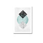 Abstract Modern Geometric Shapes Wall Art Contrasting Shapes Symbols Jade Black Marble Fine Art Canvas Prints For Modern Home Interior Decor