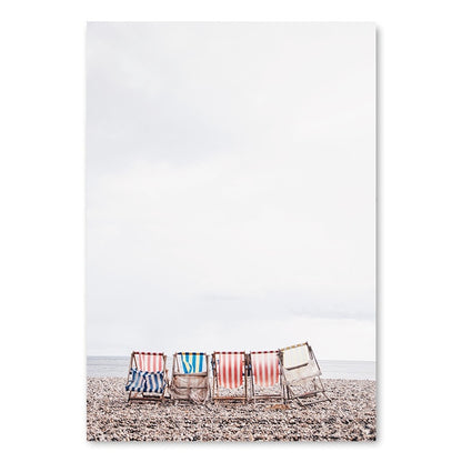 Beach Lover Coastal Seascape Wall Art Nordic Style Fine Art Canvas Prints Lifeguard Life Posters For Bedroom Living Room Beach House Home Decor
