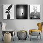 Abstract Nordic Black and White Poster Wall Art Fine Art Canvas Prints Minimalist Paintings For Offices Salons Boutique Modern Home Decor