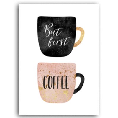 Delightful Colorful Coffee Mugs Kitchen Art Posters Coffee Quotations Fine Art Canvas Prints For Modern Kitchen Cafe Tearoom Modern Home Decor