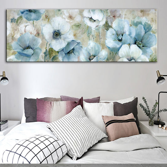 Contemporary Floral Wide Format Wall Art Oil Painting Modern Colorful Abstract Fine Art Canvas Prints Living Room Bedroom Home Decor